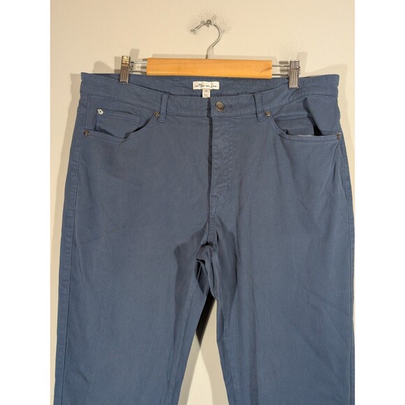 Peter Millar Mens Blue 5 Pocket Straight Leg Pants Sz 36 Preppy Golf Performance - Picture 6 of 10